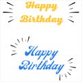 Happy Birthday. Colorful happy birthday design. Happy Birthday poster design