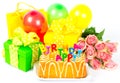 Happy Birthday! colorful party decoration Royalty Free Stock Photo