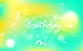 Happy birthday and congratulation card, Celebration party calligraphy ribbons, abstract background decoration paper Royalty Free Stock Photo