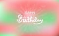 Happy birthday, congratulation card concept, spotlight, beam celebrate, calligraphy neon style abstract background vector Royalty Free Stock Photo