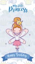 Happy birthday with cute fairy card