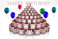 HAPPY BIRTHDAY 3D Gift Mountain Royalty Free Stock Photo