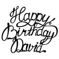 Happy birthday David lettering