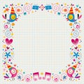 Happy Birthday decorative border Royalty Free Stock Photo