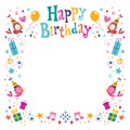 Happy Birthday decorative border frame