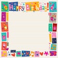 Happy Birthday decorative border Royalty Free Stock Photo