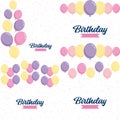 Happy Birthday design with a vintage. typewriter font and a paper texture background Royalty Free Stock Photo