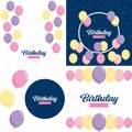 Happy Birthday design with a vintage. typewriter font and a paper texture background Royalty Free Stock Photo