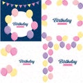 Happy Birthday design with a vintage. typewriter font and a paper texture background Royalty Free Stock Photo