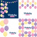 Happy Birthday design with a vintage. typewriter font and a paper texture background Royalty Free Stock Photo