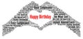 Happy Birthday in different languages word cloud Royalty Free Stock Photo