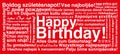 Happy Birthday in different languages wordcloud greeting card Royalty Free Stock Photo