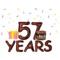 Happy Birthday fifty seven 57 year