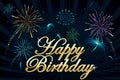 Happy Birthday Firework Royalty Free Stock Photo