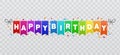 Happy Birthday flags banner with confetti Royalty Free Stock Photo