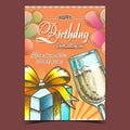 Happy Birthday Gift Congratulatory Banner Vector