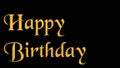 Happy Birthday Golden Text Typography Banner And Poster.