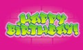 Happy Birthday Graffiti congratulation card