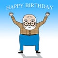 Happy Birthday Grandpa Greeting As Surprise Greeting For Grandad - 3d Illustration