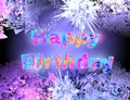 Happy birthday greeting bright colorful abstract banner