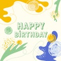 Happy birthday greeting card. Royalty Free Stock Photo