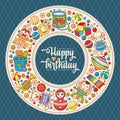 Happy birthday greeting card