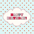 Happy birthday greeting card in cottage style