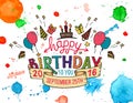 Happy Birthday greeting card hand lettering
