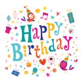 Happy Birthday greeting card Royalty Free Stock Photo