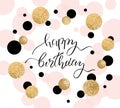 Happy birthday greeting card and party invitation template. Vector illustration. Royalty Free Stock Photo