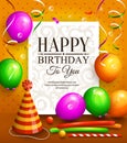 Happy birthday greeting card. Royalty Free Stock Photo