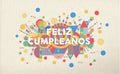 Happy birthday greeting card in spanish language