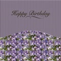 Happy birthday greeting card, template
