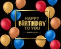 Happy birthday greeting card vector design Royalty Free Stock Photo