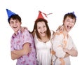 Happy birthday group of young people. Royalty Free Stock Photo