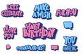 Happy birthday quotes. Vector illustration.