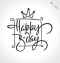 HAPPY BIRTHDAY hand lettering (vector)