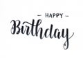 `Happy Birthday` hand lettering in stylish black color for someone special