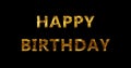 Happy Birthday, HBD wishes greeting text animation typography BG 4K.