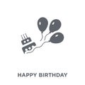 Happy birthday icon from Birthday and Party collection. Royalty Free Stock Photo