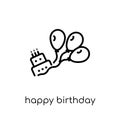 Happy birthday icon from Birthday and Party collection. Royalty Free Stock Photo