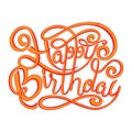 Happy birthday inscription. Greeting card with calligraphy. Hand drawn design. Royalty Free Stock Photo