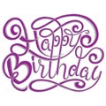 Happy birthday inscription. Greeting card with calligraphy. Hand drawn design. Royalty Free Stock Photo