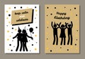 Happy Birthday, Keep Calm and Celebrate Postcard Royalty Free Stock Photo