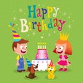 Happy Birthday kids greeting card