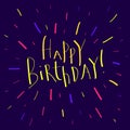 Happy Birthday lettering card template