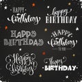 Happy birthday lettering