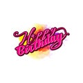 Happy birthday lettering