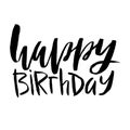 Happy birthday lettering. Inscription isolated on white background. Royalty Free Stock Photo