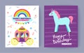 Happy Birthday Little Princess Colorful Poster